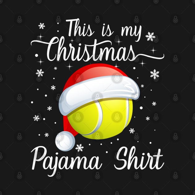 This Is My Christmas Pajama Shirt Tennis Christmas by DragonTees