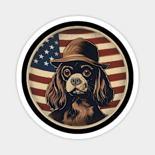 English Toy Spaniel 4th of July Magnet