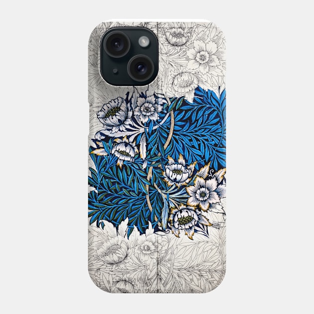 Tulip And Willow Art by William Morris Decorative And Elegant Vintage Floral Pattern Phone Case by ReaverCrest