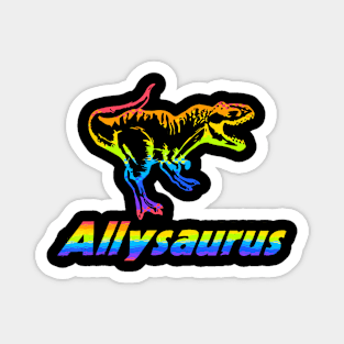 Allysaurus Pride LGBT Ally Dinosaur Magnet