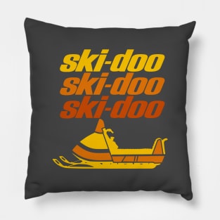 Ski Doo vintage Snowmobiles Pillow