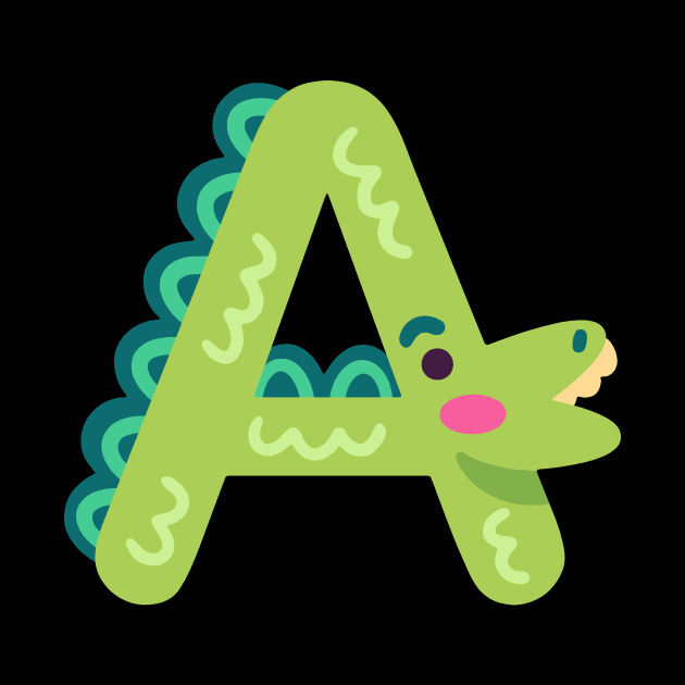 Letter A animal alphabet back to school by AwesomeDesignArt