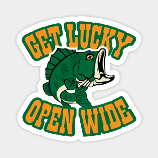 Get Lucky Open Wide Fishing Magnet