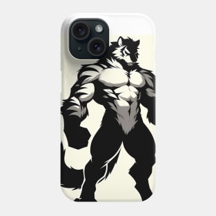 Simple Anthro Furry Tiger Silhouette Phone Case