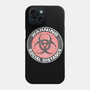 Warning Social Distance Red Circle Design Phone Case