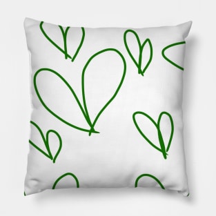 green line white background design Pillow