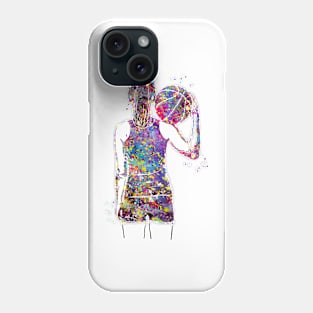 Girl Basketball Player With Ball Phone Case