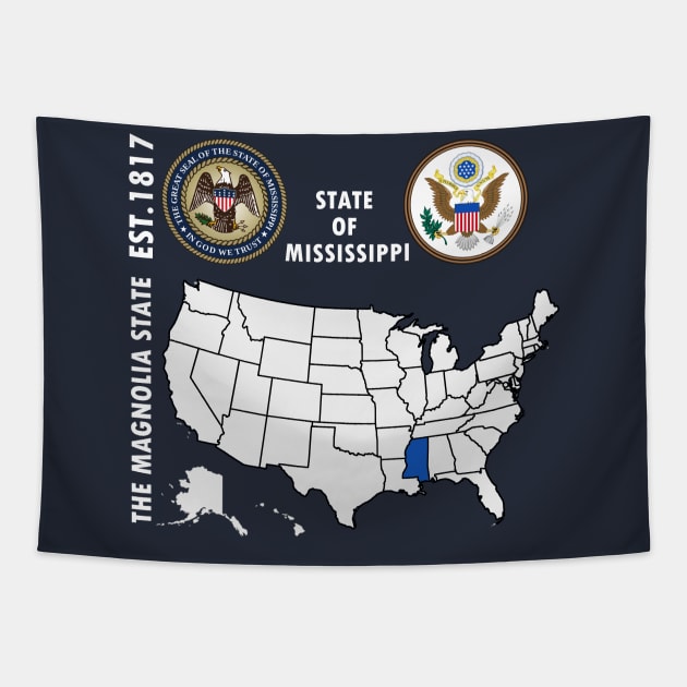 State of Mississippi Tapestry by NTFGP