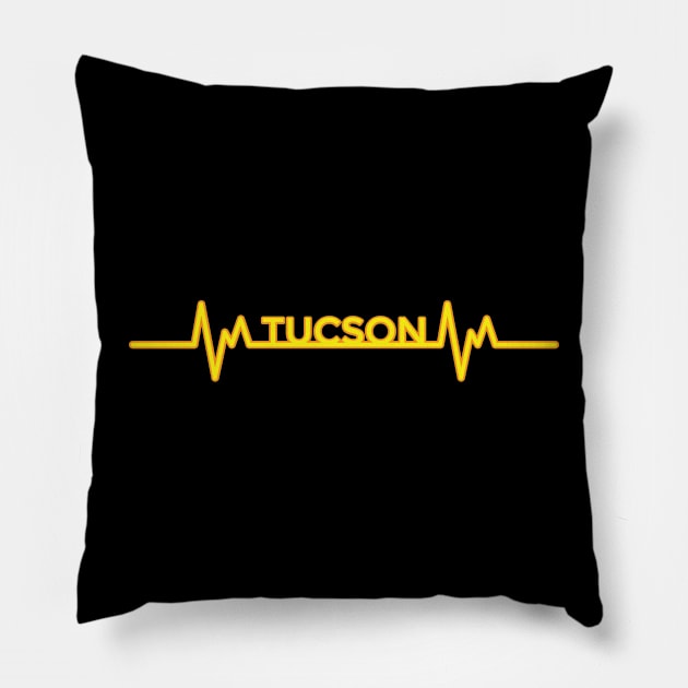 Heartbeat Tucson Arizona Pillow by DPattonPD