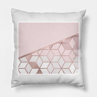 Sweet Rose Harmony - Geometric Split II Pillow