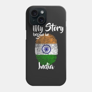 India Flag Fingerprint My Story DNA Indian Phone Case