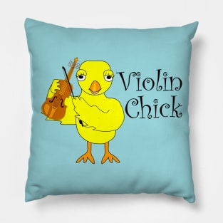 Violin Chick Text Pillow
