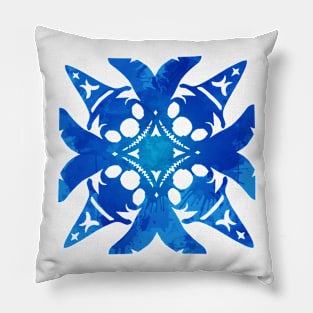 Snowflake Inspired Silhouette Pillow