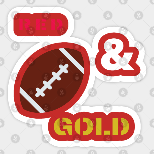 Red Gold 49ers Sticker Teepublic