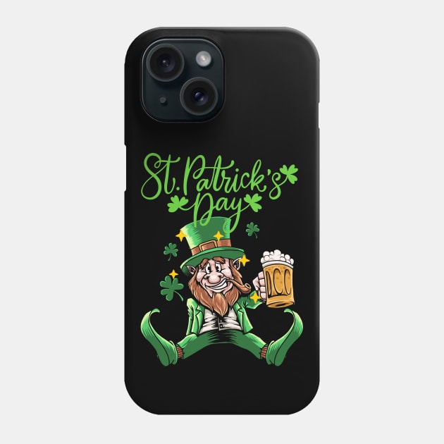 The Saint Patrick's Day with drunk Leprechaun holding beer? Why not? Phone Case by UnCoverDesign