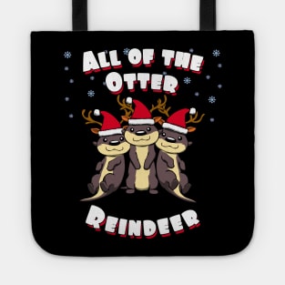 Christmas All of the Otter Reindeer Xmas Tote