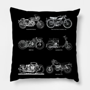 Vintage Motorbikes Pillow