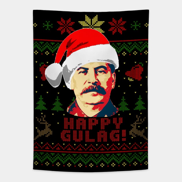 Joseph Stalin Happy Gulag Tapestry by Nerd_art