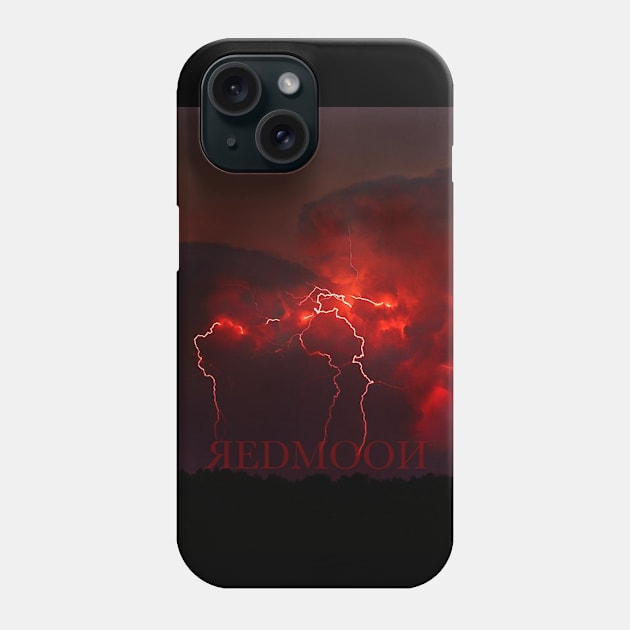 Lightning Red Moon Phone Case by ЯEDMOOИ