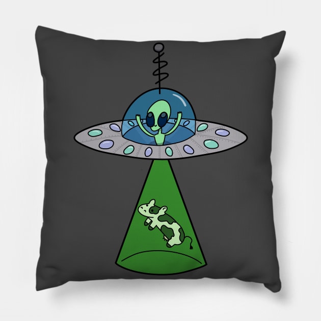 Alien UFO Pillow by Jamtastic