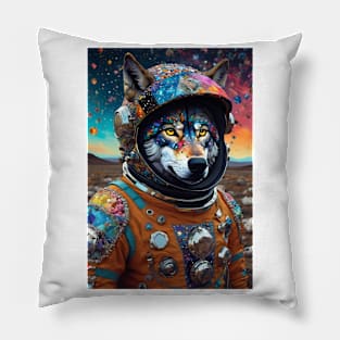 Galactic Wolf Explorer Pillow