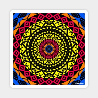 the circle of life in mandala pattern ecopop Magnet