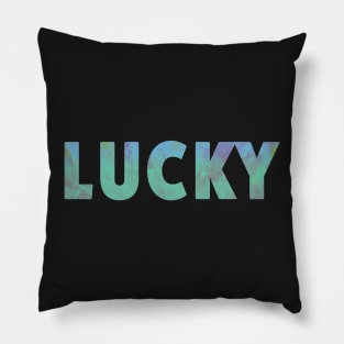 Crystal Lucky Blue Green Pillow