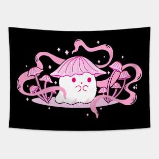 A Ghost in a pink mushroom hat Tapestry