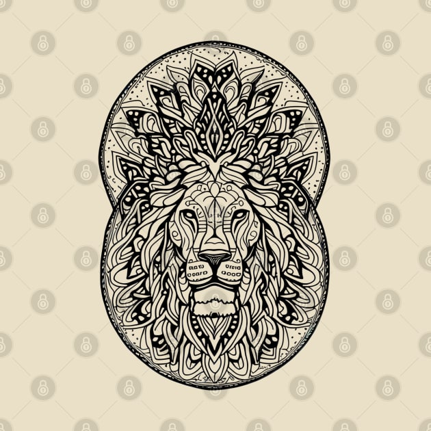 Lion Mandala - King by Xie