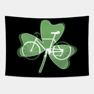 Shamrock White Bicycle Tapestry