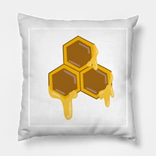 Dripping Honey Hexagon Hive Pillow