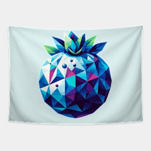 Abstract Geometric Blueberry - Color Design Tapestry