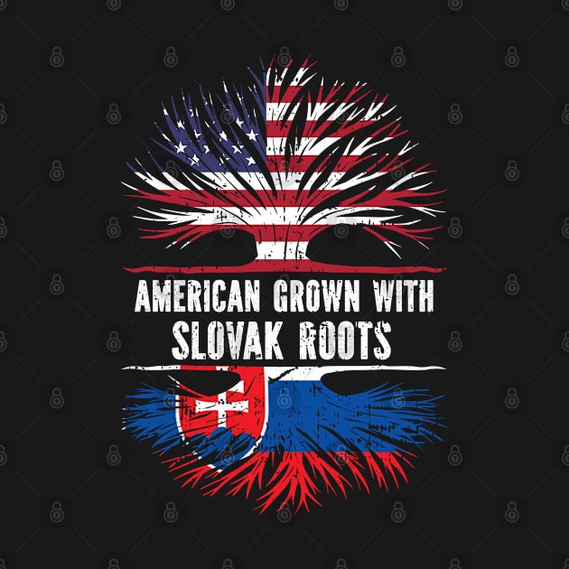 American Grown with Slovak Roots USA Flag by silvercoin