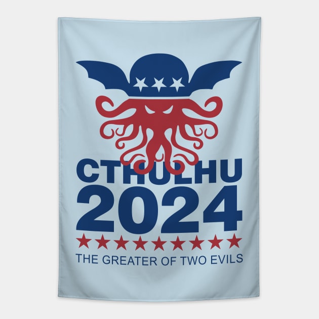 Cthulhu 2024 Tapestry by DavesTees