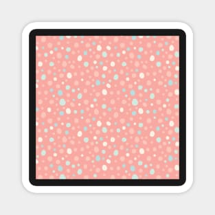 Pink Polka Dot Pattern Magnet