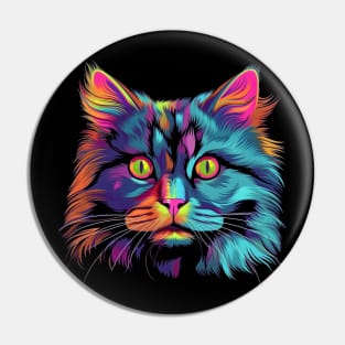 Galaxy Persian Cat Pin