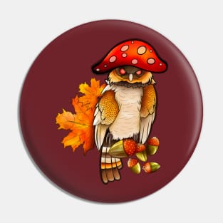 Autumn owl Pin