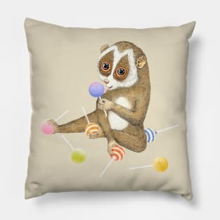 Candy crush slow loris Pillow