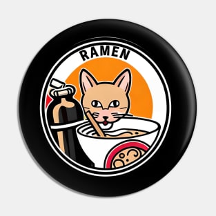 Cute Japanese Cat ramen Pin