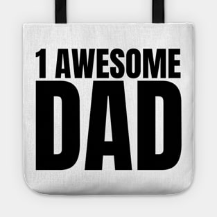 1 Awesome Dad. Funny Dad Life Quote. Tote