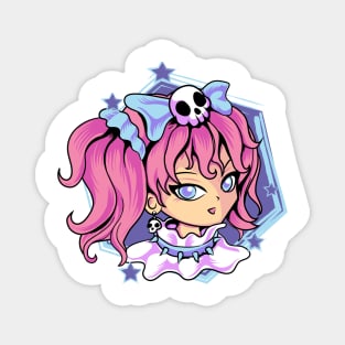 Pastel Goth Anime Girl Magnet