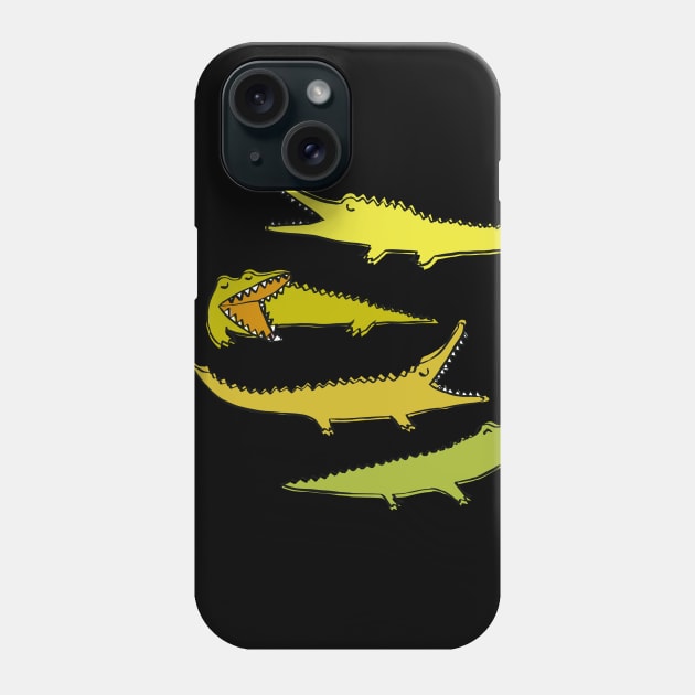 Crocodiles Phone Case by Cecilia Mok