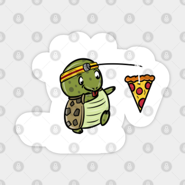 Tortoise Pizza Lover Running Tortoise Pegatina Teepublic Mx