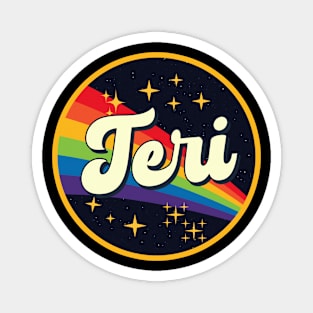 Teri // Rainbow In Space Vintage Style Magnet