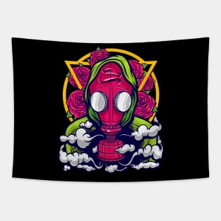 Toxic Apocalyptic Pandemic Respirator Survival Gas Mask Tapestry