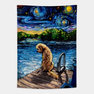 Goldendoodle Night 3 Tapestry