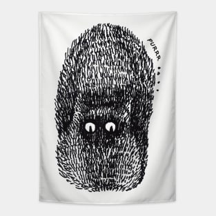 cute surprised black cat Tapestry