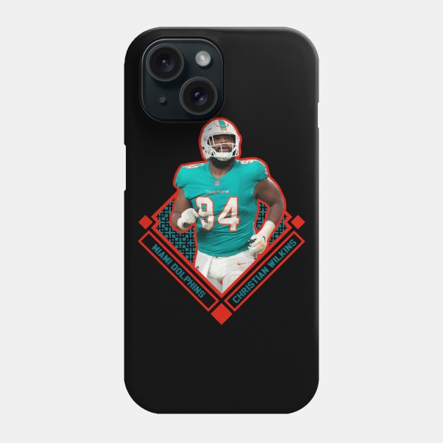 CHRISTIAN WILKINS MIAMI DOLPHINS Phone Case by hackercyberattackactivity