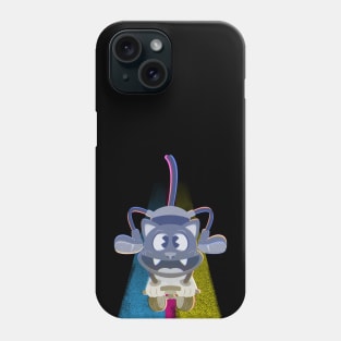 Skater cat color cartoon Phone Case