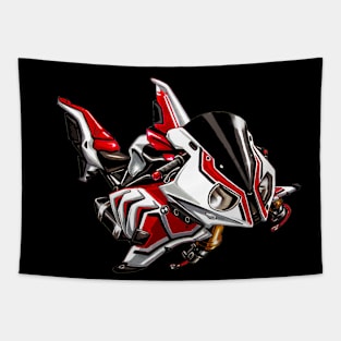 BMW S1000RR Shark White & Red Tapestry